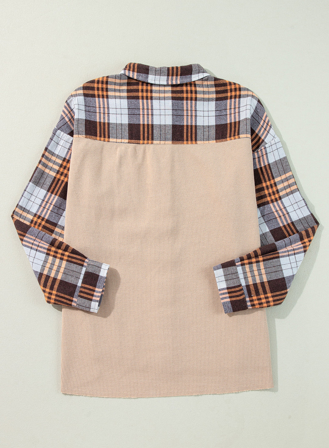 Women's Plaid Button-Up Long Sleeve Shacket with Pockets | Lightweight & Stylish