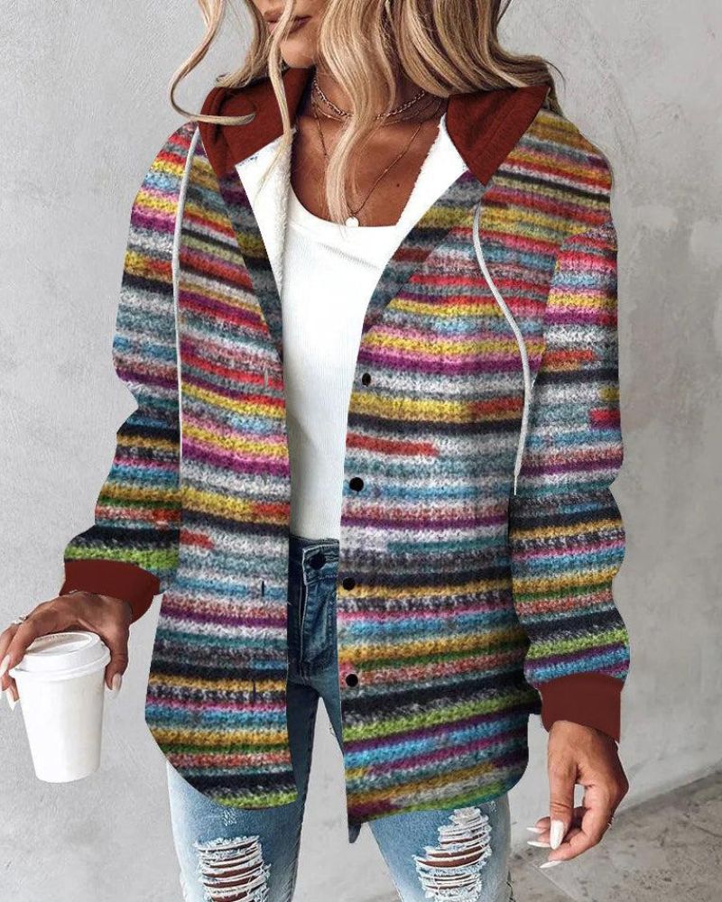 ROSIE Colorful Knitted Hooded Sweater – Soft, Stylish, and Perfect for Any Occasion