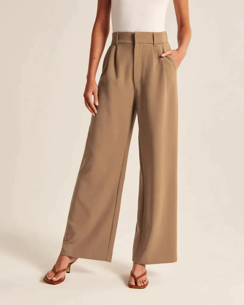 Effortless Tailored Wide-Leg Pants for All-Day Comfort & Style