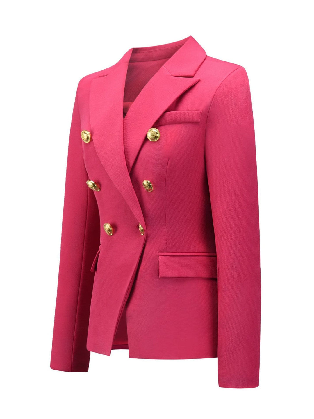 Women's Lapel Collar Long Sleeve Blazer | Buttoned, Lined, Comfortable Fit