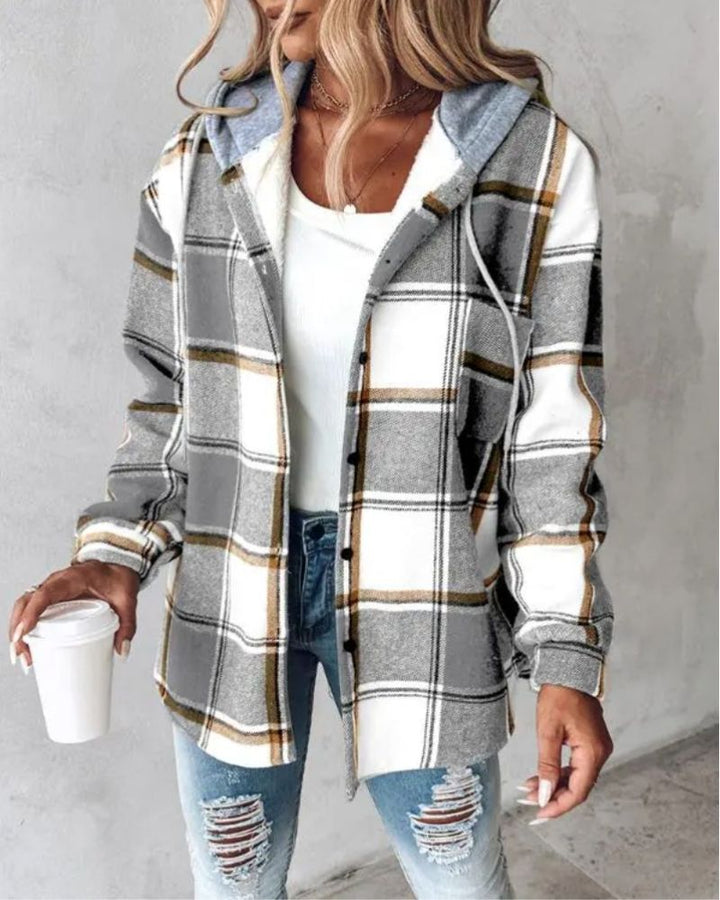 IMIRA Soft Flannel Printed Jacket – Warmth, Style, and Comfort in One