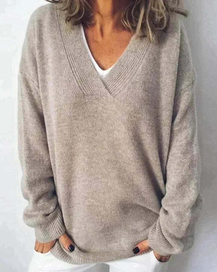 AELIA V-Neck Stylish Sweater – Soft, Comfortable & Versatile for Any Occasion