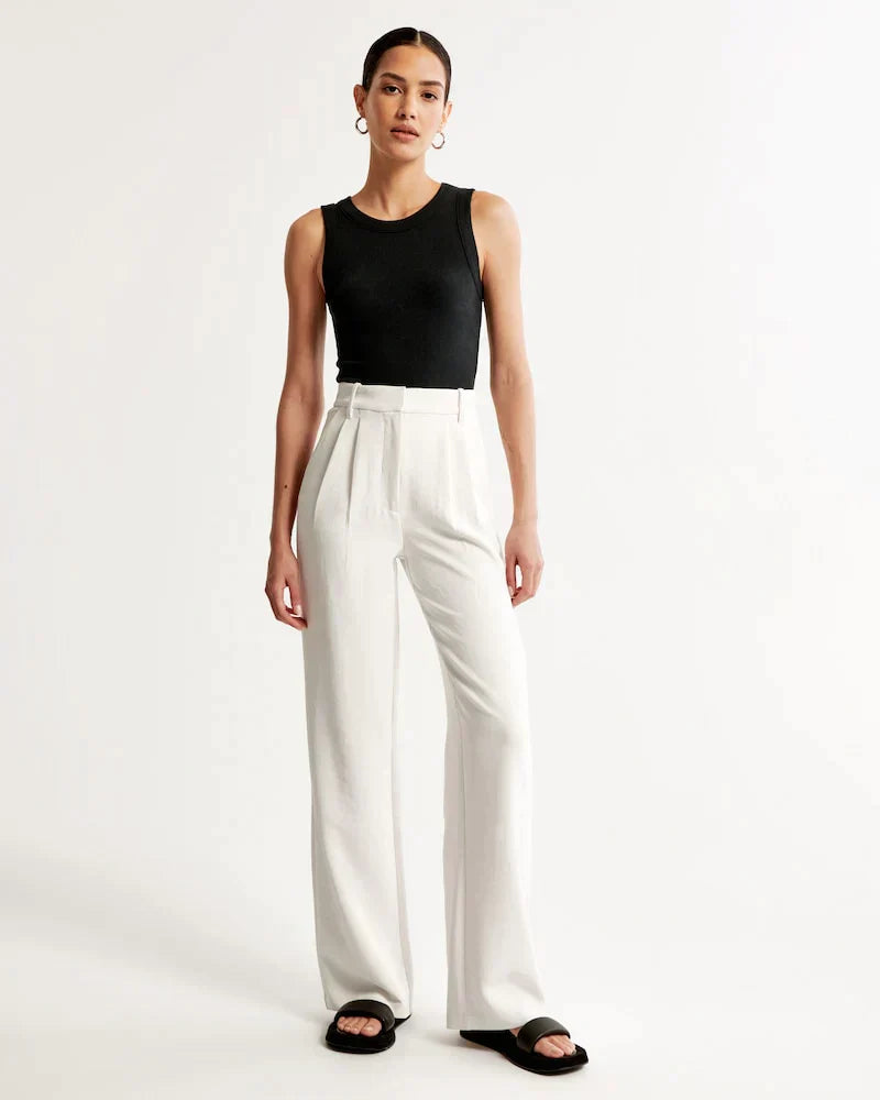 Effortless Tailored Wide-Leg Pants for All-Day Comfort & Style