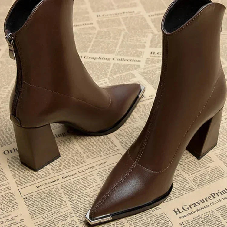 Chelsea™ | Comfortable Leather Heels – Timeless Elegance Meets All-Day Comfort