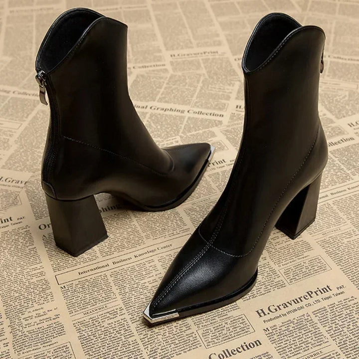 Chelsea™ | Comfortable Leather Heels – Timeless Elegance Meets All-Day Comfort