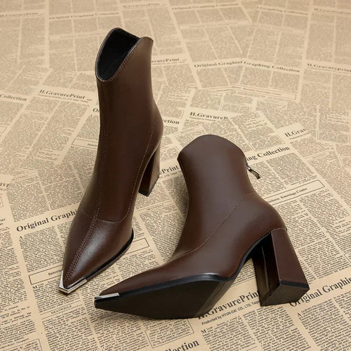 Chelsea™ | Comfortable Leather Heels – Timeless Elegance Meets All-Day Comfort