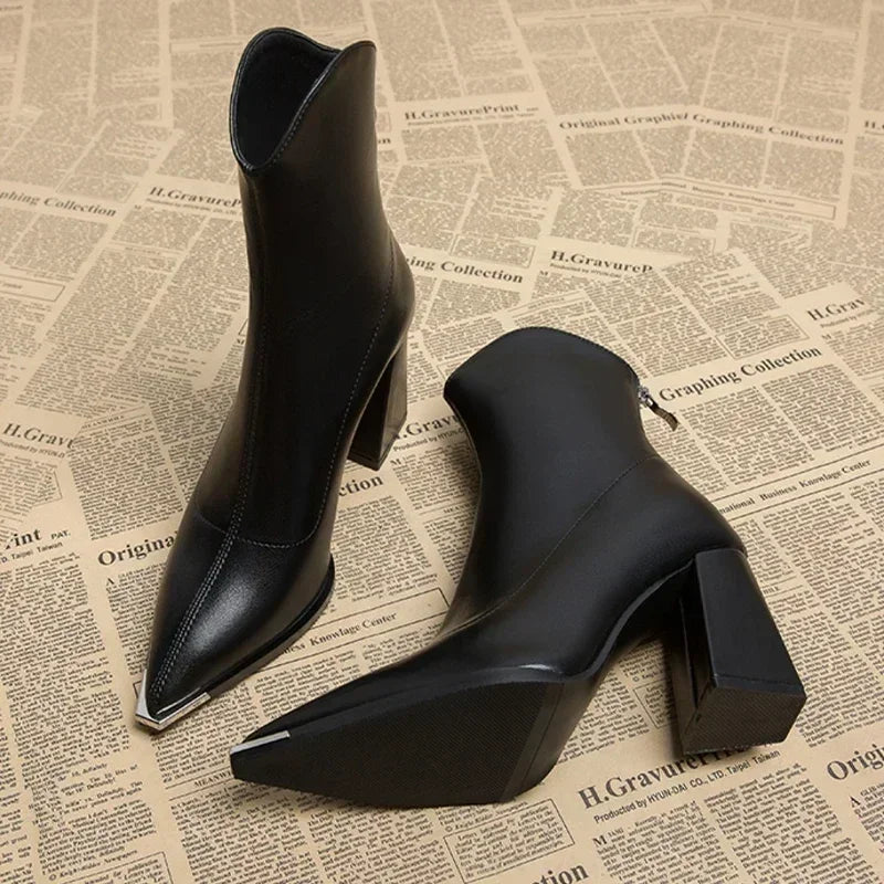 Chelsea™ | Comfortable Leather Heels – Timeless Elegance Meets All-Day Comfort