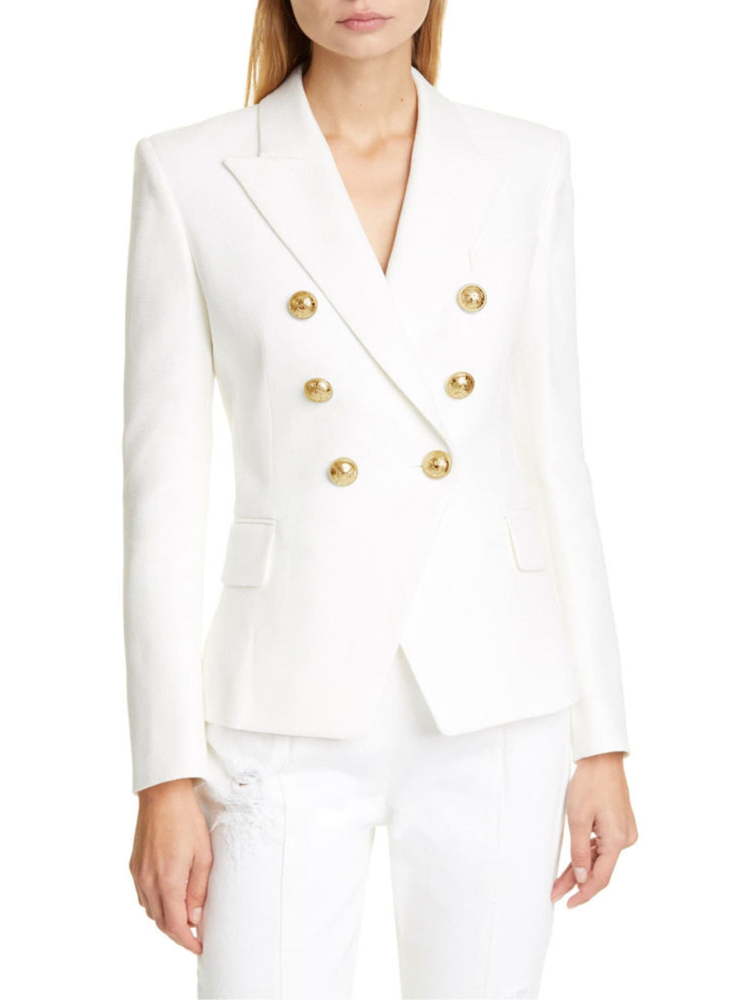 Women's Lapel Collar Long Sleeve Blazer | Buttoned, Lined, Comfortable Fit