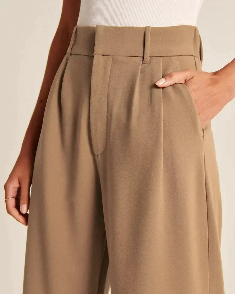 Effortless Tailored Wide-Leg Pants for All-Day Comfort & Style