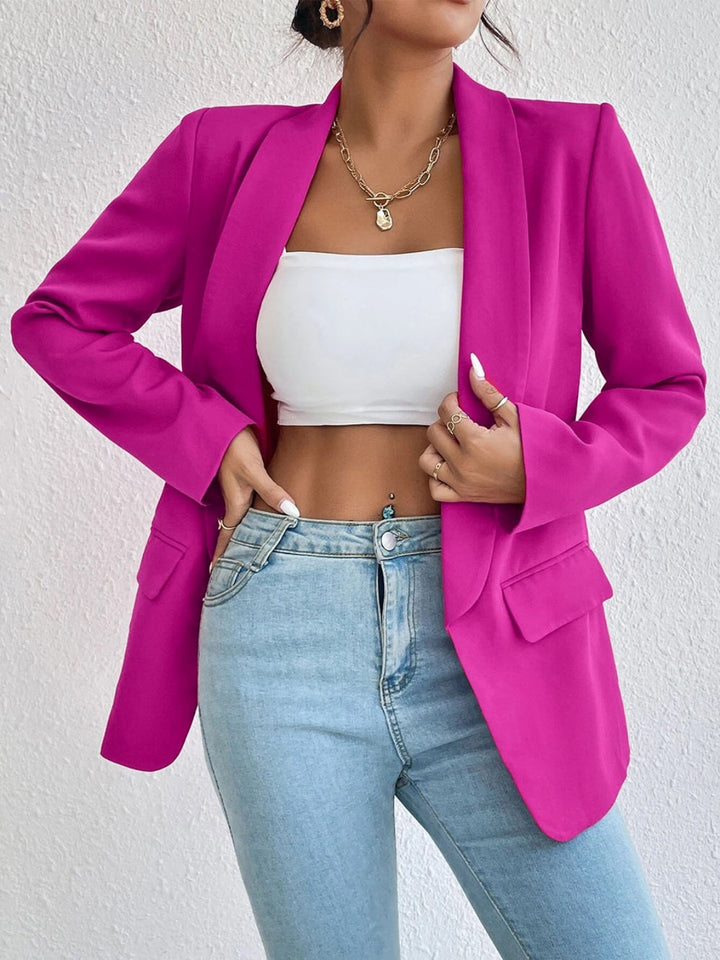 Women’s Shawl Collar Long Sleeve Blazer | Comfortable Polyester-Spandex Fit