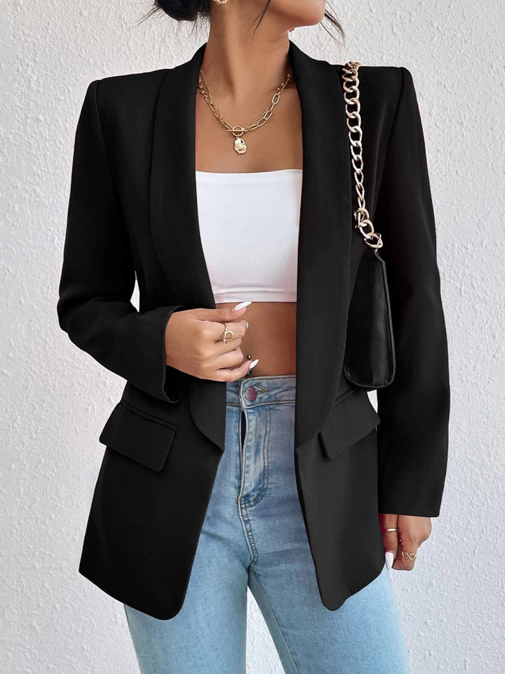 Women’s Shawl Collar Long Sleeve Blazer | Comfortable Polyester-Spandex Fit